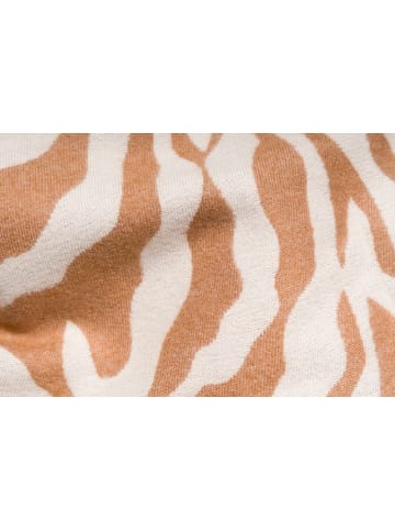 styleBREAKER Zebra Muster Schal in Beige-Braun