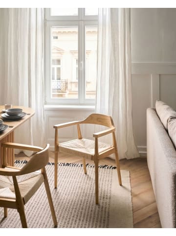 Beliani 2er-Set Esszimmerstuhl OAKDALE in Braun/Beige
