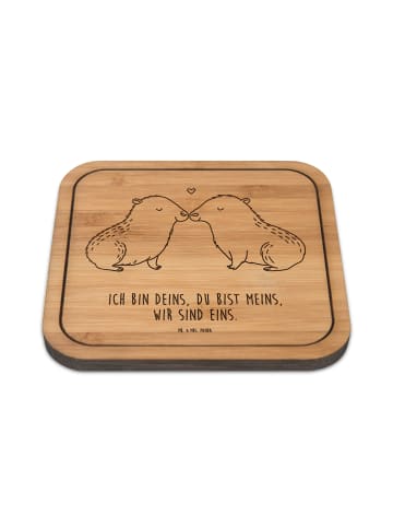 Mr. & Mrs. Panda Tischschutz Capybara Liebe mit Spruch in Transparent