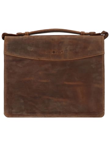 Greenburry Vintage Ringmappe Leder 34 cm braun