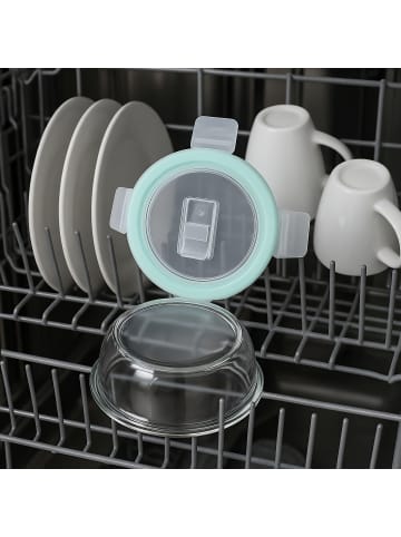 relaxdays 6 x Glasbehälter mit Deckel in Transparent - 520 ml
