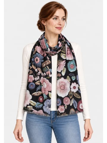 Faera Schal Blumenprint Kurze Fransen Weicher Fall in Rosa
