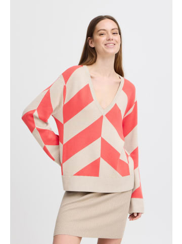 b. young BYMMMORLA GEOMETRIC JUMPER - regular fit in Poinsettia Mix