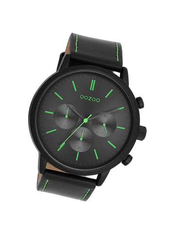 Oozoo Analog-Armbanduhr Oozoo Timepieces schwarz extra groß (ca. 50mm)
