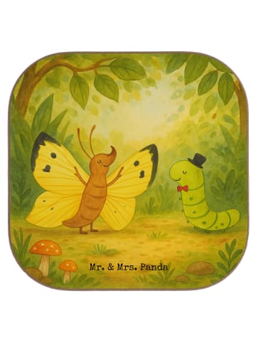 Mr. & Mrs. Panda Untersetzer Gläser Raupe Schmetterling Design o... in Weiß