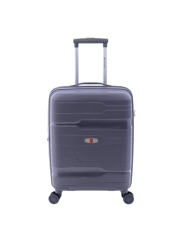 Gladiator 3800 4 Rollen Kabinentrolley 55 cm mit Dehnfalte grey