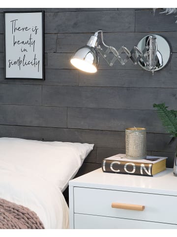 Beliani 2er-Set Wandleuchten HARRINGTON in Silber