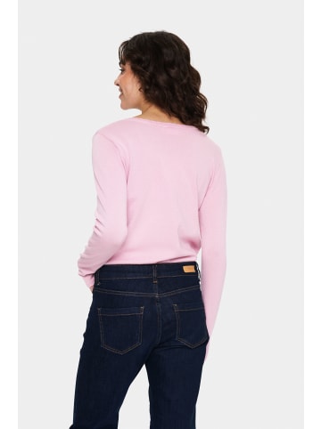 SAINT TROPEZ Strickpullover MilaSZ Gerade Passform in Pink Nectar
