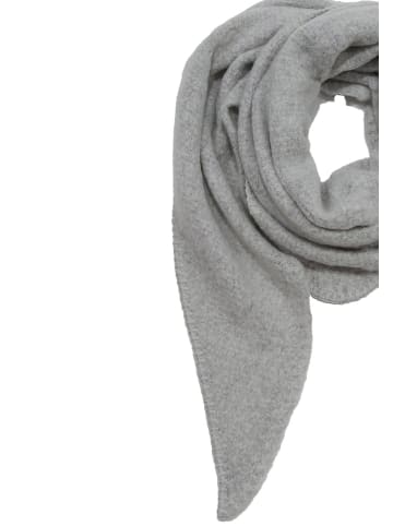 Faera Bouclé Dreieckstuch cozy Material in Grau