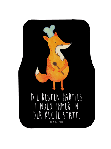 Mr. & Mrs. Panda Fahrer Autofußmatte Fuchs Koch mit Spruch in Schwarz