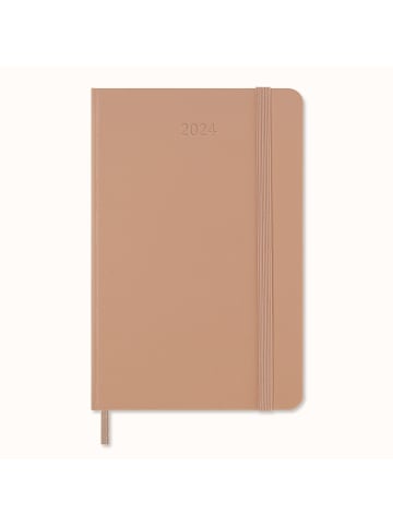 Moleskine 12 Monate Wochen Notizkalender 2024, Fester Einband in Sandbraun