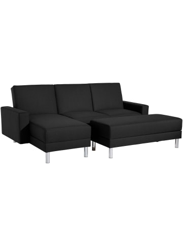 58 aufm Kessel FUNKTIONSSOFA mit Hocker Katryna Flachgewebe schwarz