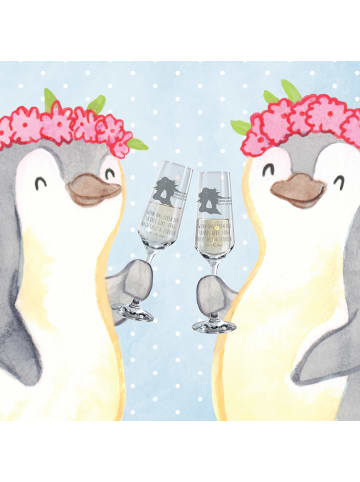 Mr. & Mrs. Panda Sektglas Axolotl Tequila mit Spruch in Transparent