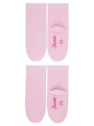 Sterntaler Socken 2er-Pack uni in hellrosa