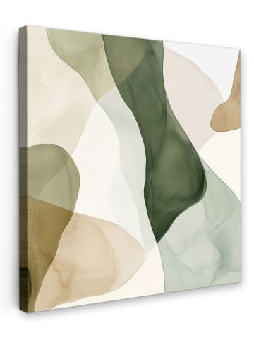 MuchoWow Leinwand Bilder Salbeigrün