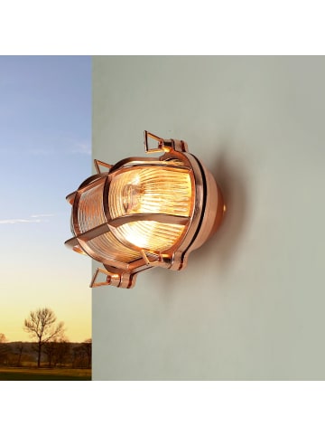 Licht-Erlebnisse Außen Wandlampe (B)21 x (H)13 cm in Kupfer