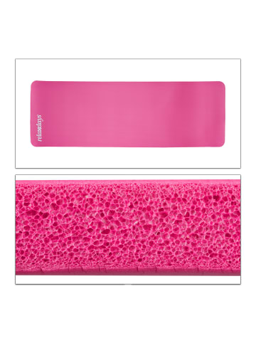 relaxdays Yogamatte in Pink - (B)60 x (H)1 x (T)180 cm
