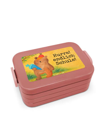 Mr. & Mrs. Panda Lunch Box Bär Schultüte Design mit Spruch in Rot Pastell