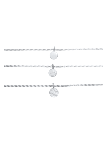 Elli Halskette 925 Sterling Silber Plättchen in Silber