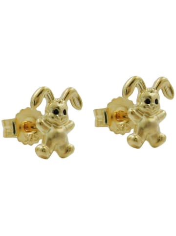 Gallay Ohrstecker Ohrring 7x6mm kleiner Hase matt-glänzend 9Kt GOLD in gold