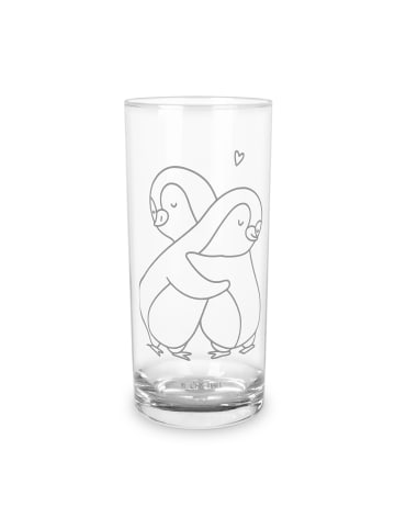 Mr. & Mrs. Panda Wasserglas Pinguine Kuscheln ohne Spruch in Transparent