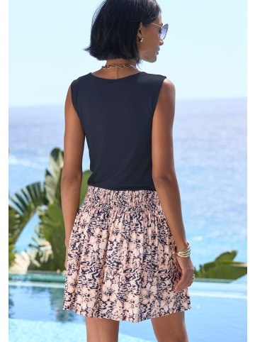 Buffalo Jerseykleid in rosé-marine bedruckt
