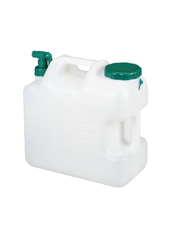 relaxdays Wasserkanister in Weiß/ Grün - 20 Liter