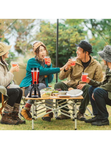 relaxdays Biersäule in Transparent/ Schwarz