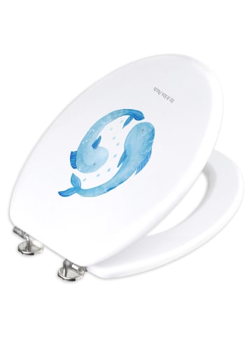 Mr. & Mrs. Panda Klodeckel Sternzeichen Fische ohne Spruch in Weiß