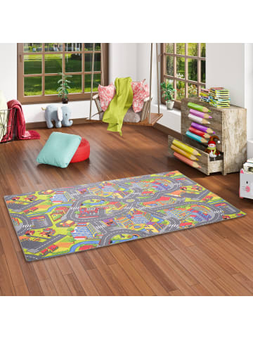 Snapstyle Kinderteppich Little Town 3D in bunt
