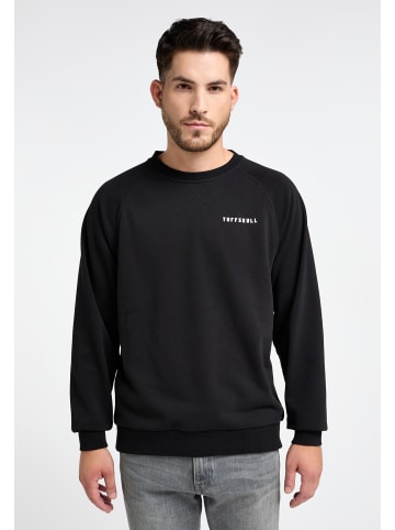 TUFFSKULL Herren Sweatshirt Mit Rundhals in Schwarz