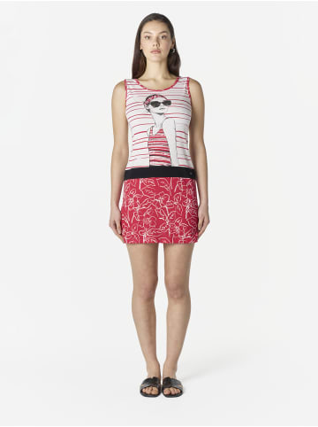 KOROSHI Kurzes bedrucktes Kleid für Mädchen in rot