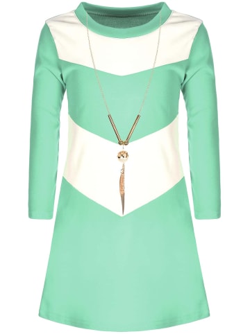 BEZLIT Kleid in Grün - Weiß
