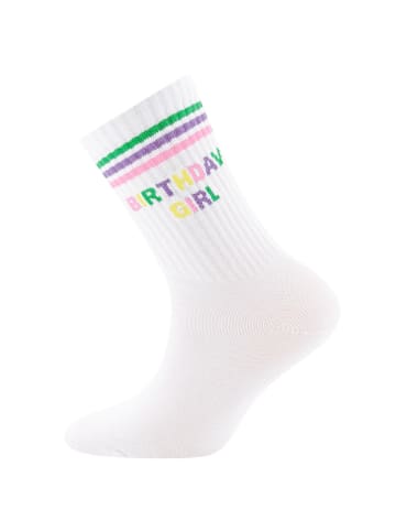 ewers Socken BIRTHDAY GIRL in weiß