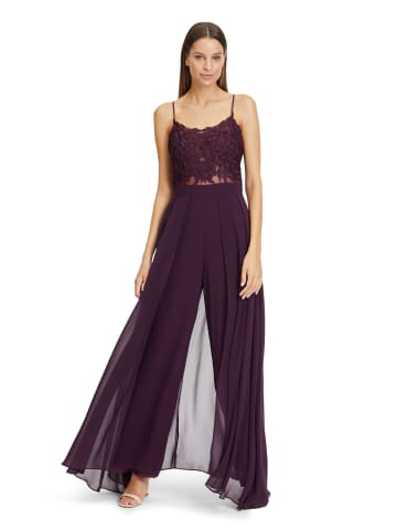 Vera Mont Jumpsuit mit Stickerei in Shiny Aubergine