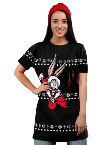 United Labels Looney Tunes Strickkleid - Bugs Bunny Weihnachten in schwarz