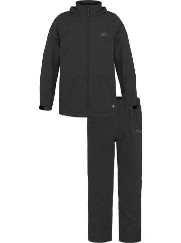 Normani Outdoor Sports Kinder Sommer Regenjacke und Regenhose in Schwarz