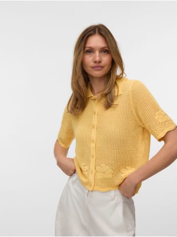 Vero Moda Mystic Beach 2/4 Poloneck Cardigan in Golden Haze