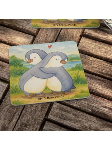 Mr. & Mrs. Panda Tischuntersetzer Pinguine Kuscheln Design ohne ... in Weiß