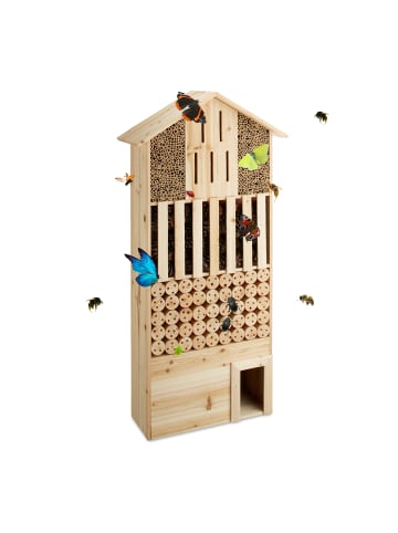 relaxdays Insektenhotel in Natur - (B)57 x (H)118 x (T)24 cm