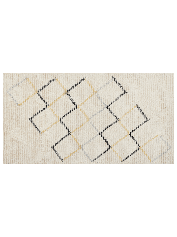 Beliani Kurzflor TEZPUR in Beige/Schwarz/Gelb - (W) 80 x (H) 150 x (L) 150 cm