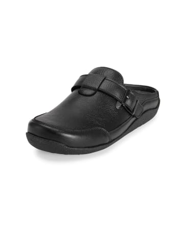 VITAFORM Hirschleder Clogs in schwarz
