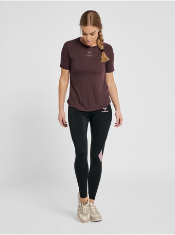 Hummel Leggings Hmlparis Damen in BLACK/WOODROSE