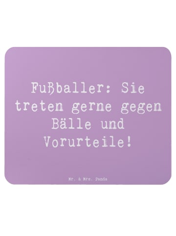 Mr. & Mrs. Panda Mousepad Spruch Fußballer Vorurteile mit Spruch in Lavendeltraum
