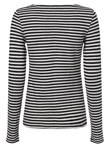 Marc O'Polo Langarmshirt in marine weiß