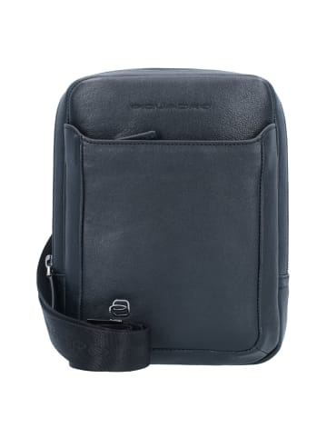 Piquadro Black Square Umhängetasche Leder 17 cm in nero