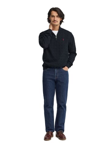 Polo Club Pullover RIGBY GO CABLE ZIPPER COTTON in Navy Blau