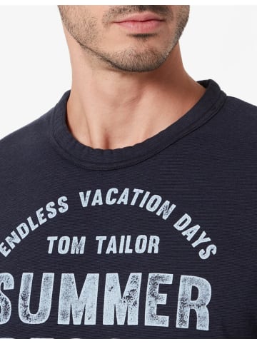 Tom Tailor Rundhals T-Shirt für Herren in blau