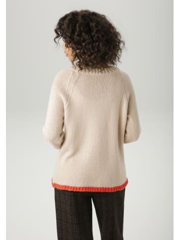 Aniston CASUAL Strickpullover in hellbeige orange