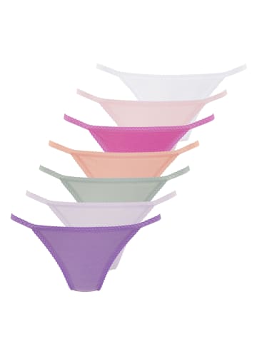 Vivance String in lindgrün, lila, flieder, apricot, pink, rosa, weiß